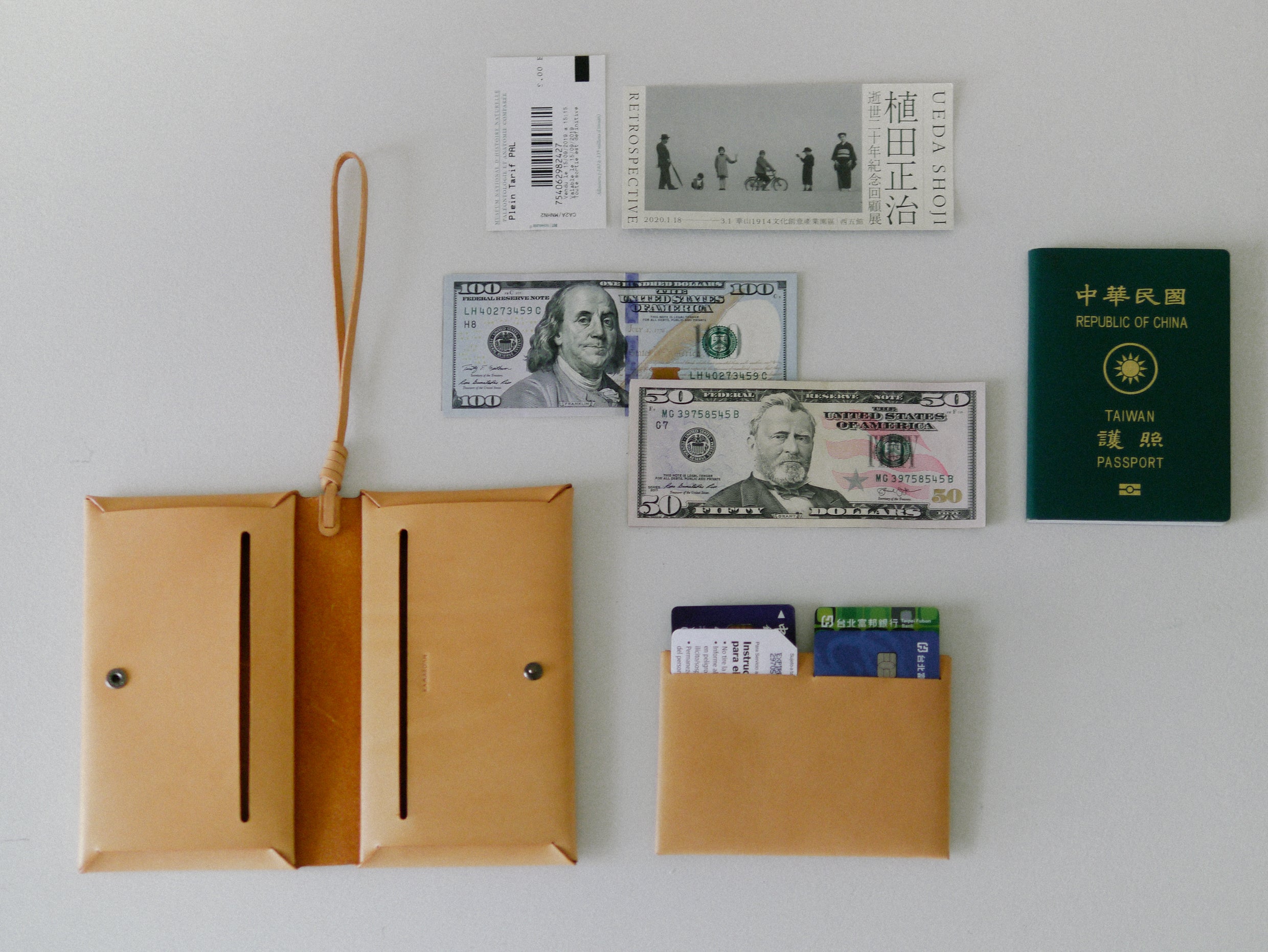 Woven Passport Wallet in Natural