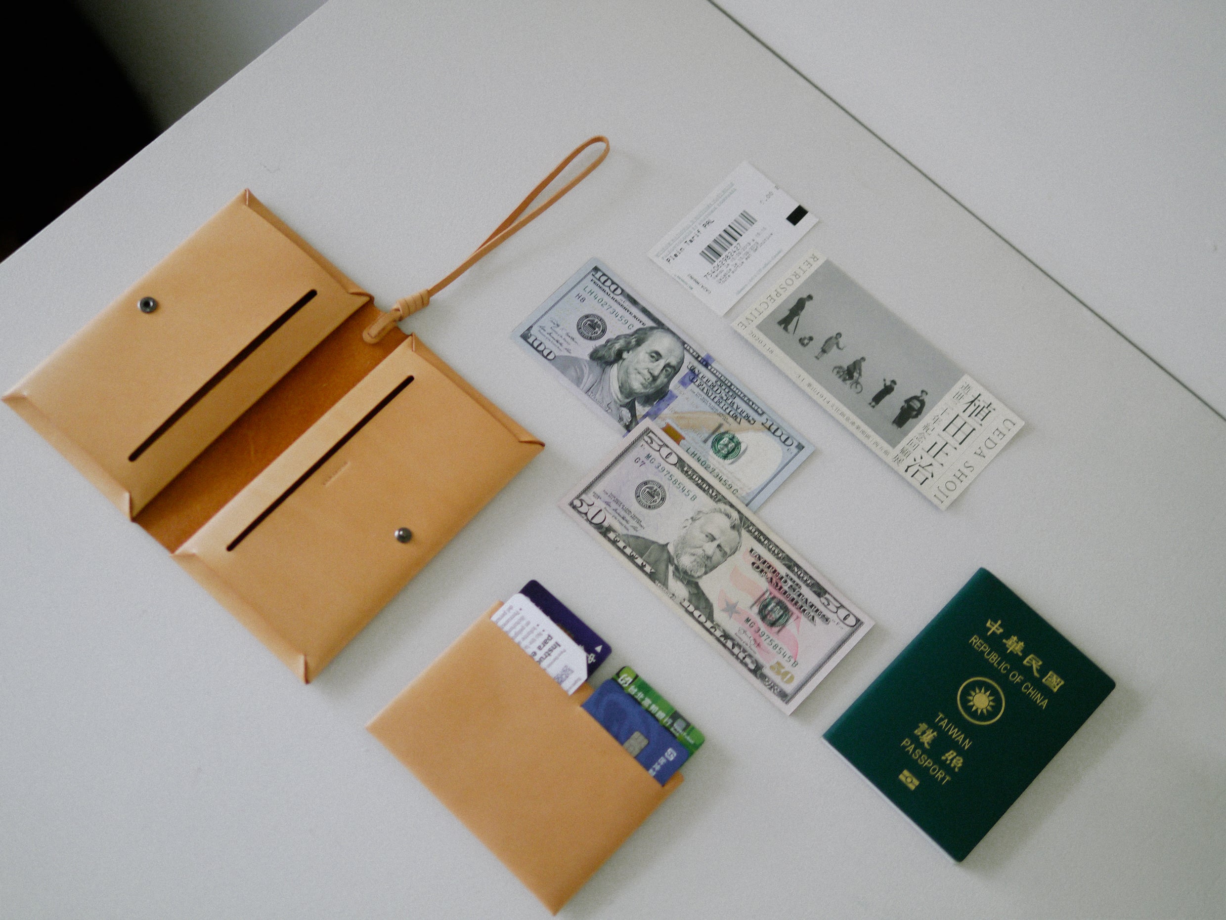 Woven Passport Wallet in Natural