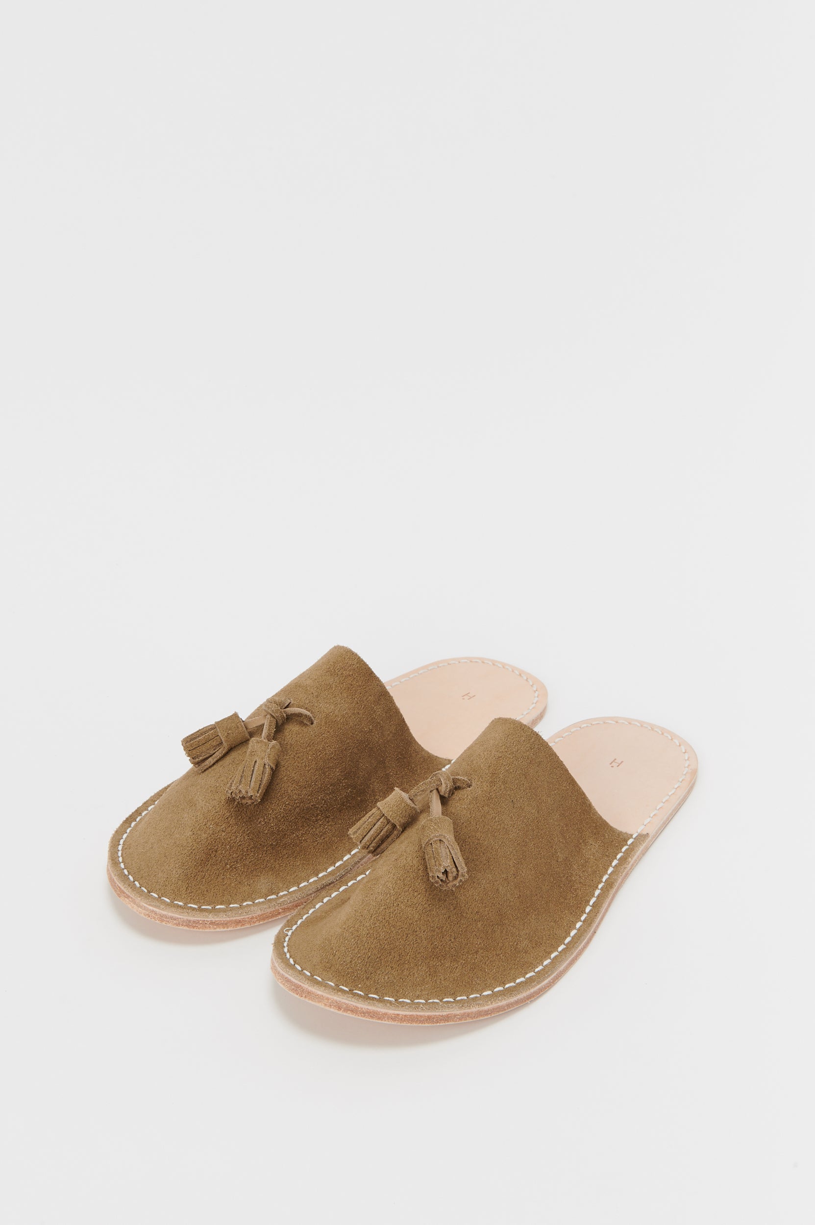 Leather Slipper in Khaki Beige - Tempo