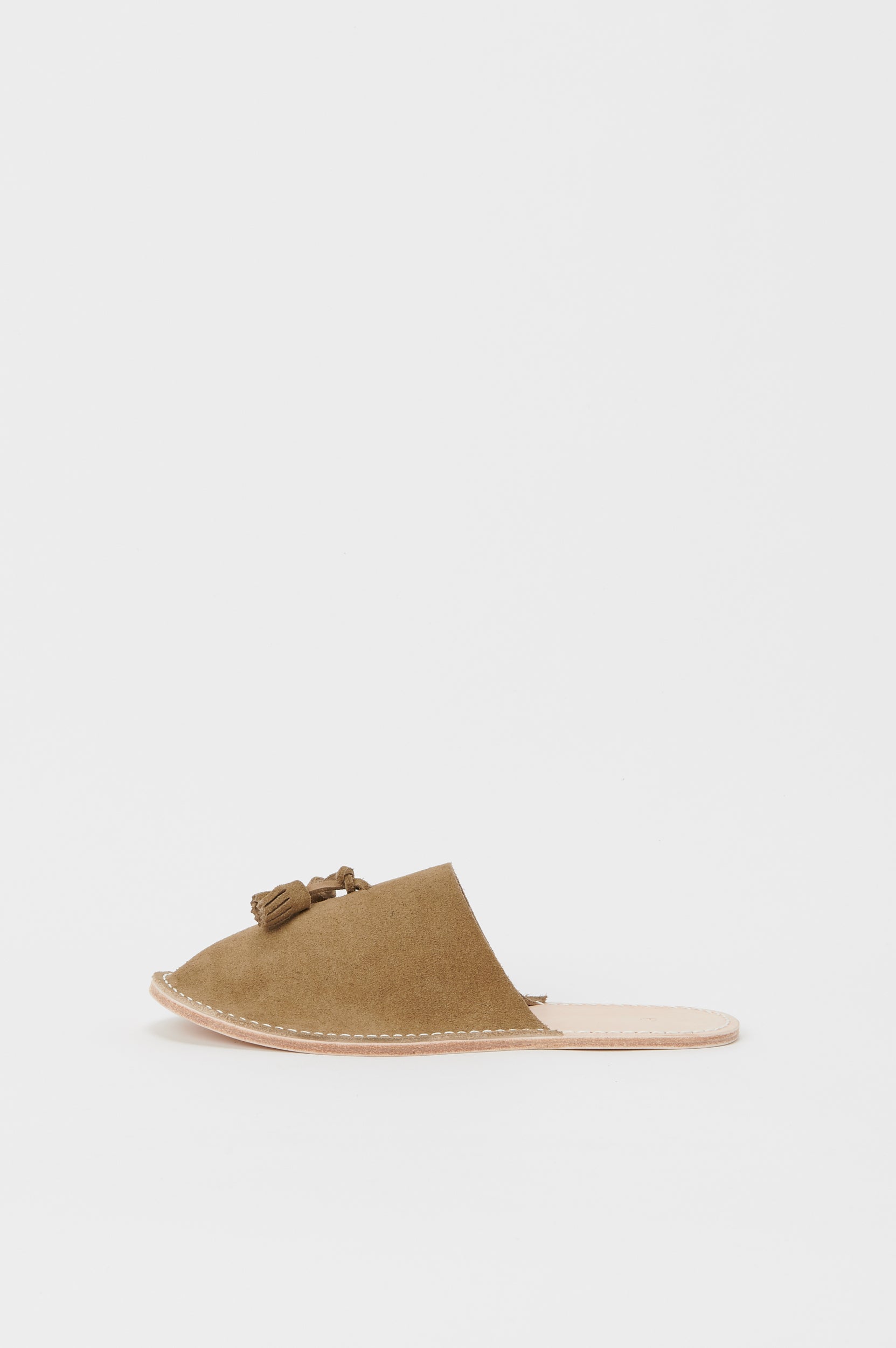 Leather Slipper in Khaki Beige - Tempo