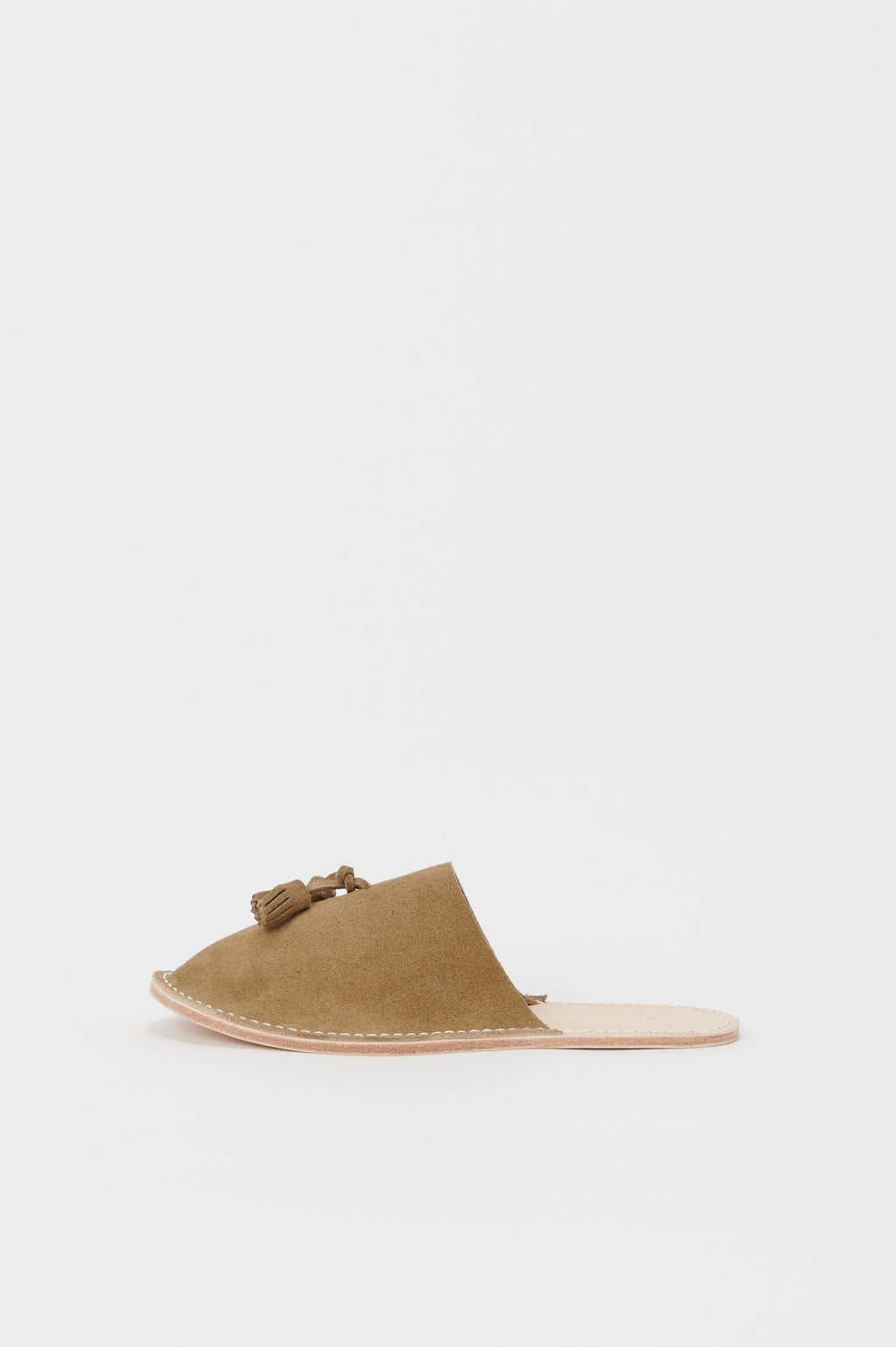 Leather Slipper in Khaki Beige - Tempo