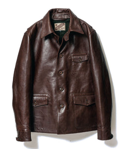 Teacore Aniline Horsehide Work Shirt Jacket in Brown (LS-15) - Tempo