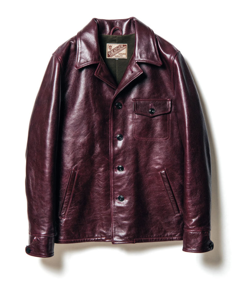 Teacore Aniline Horsehide Shirt Jacket in Cherry (LS-16) - Tempo