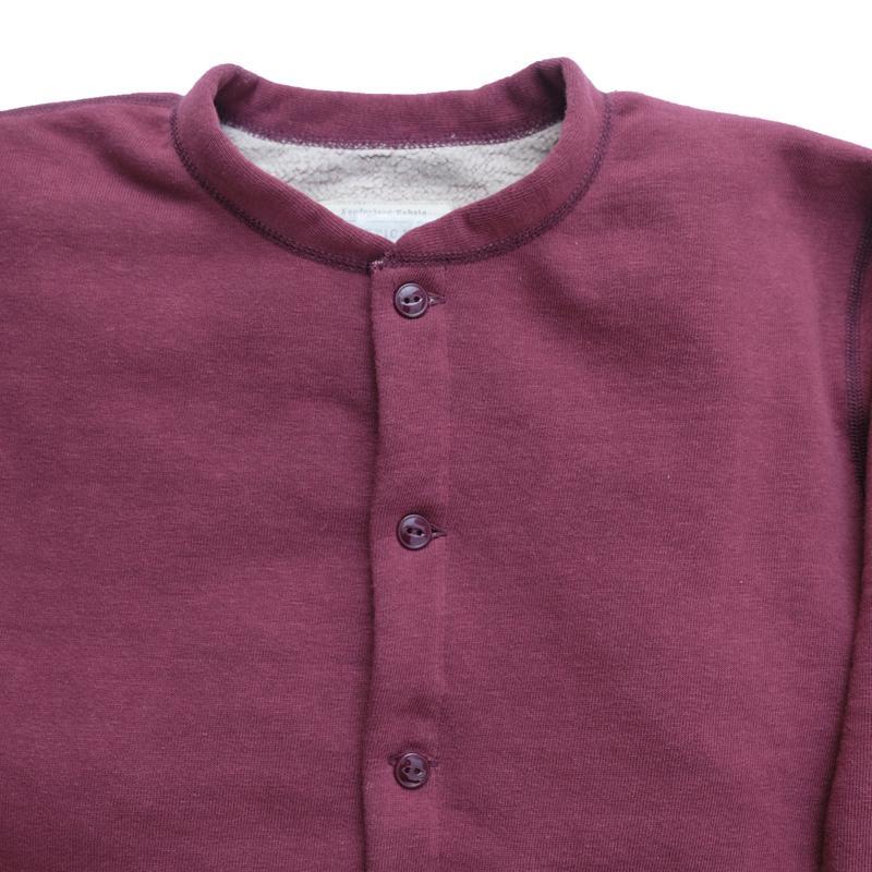 Button Front Tsuriami Loopwheel Mother Cotton Union Suit in Burgundy - Tempo