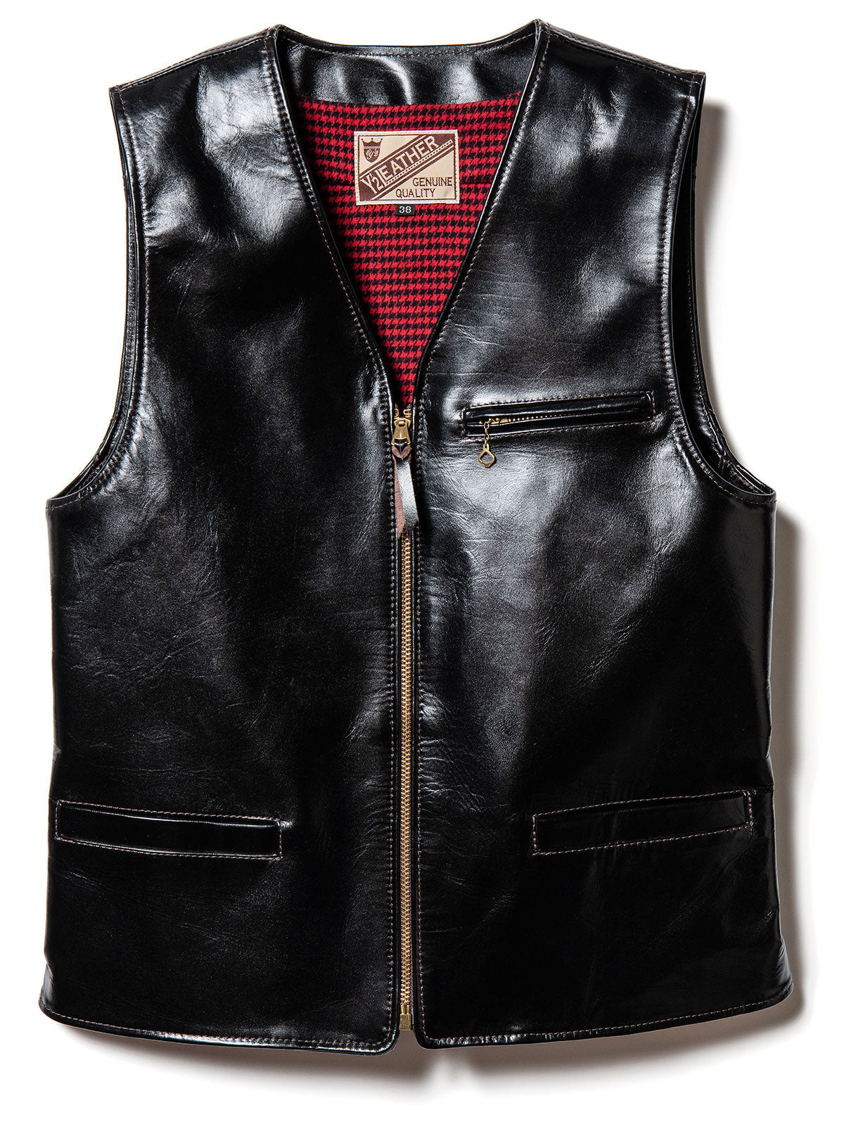 Teacore Vintage Pony Zip Vest in Black (PV-05) - Tempo