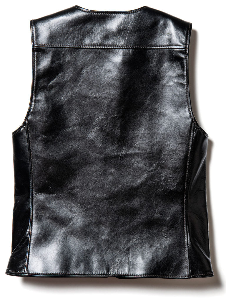 Teacore Vintage Pony Zip Vest in Black (PV-05) - Tempo