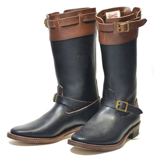 Pre-Order: ANTELOPE Hunting Boots in Black Italian "Crazy" Leather - Tempo