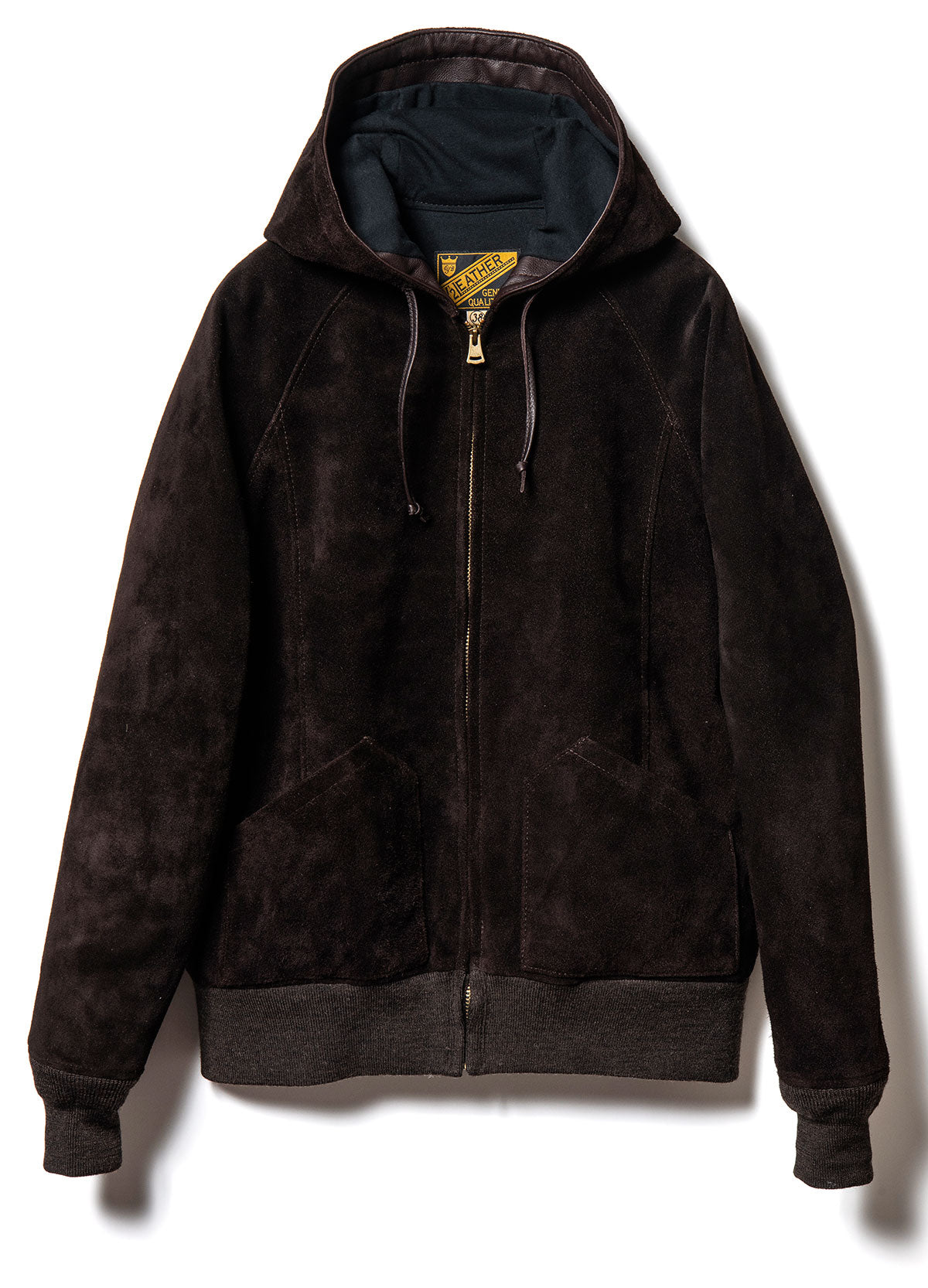 Steer Roughout Suede Hooded Parka  in Brown (TB-152) - Tempo